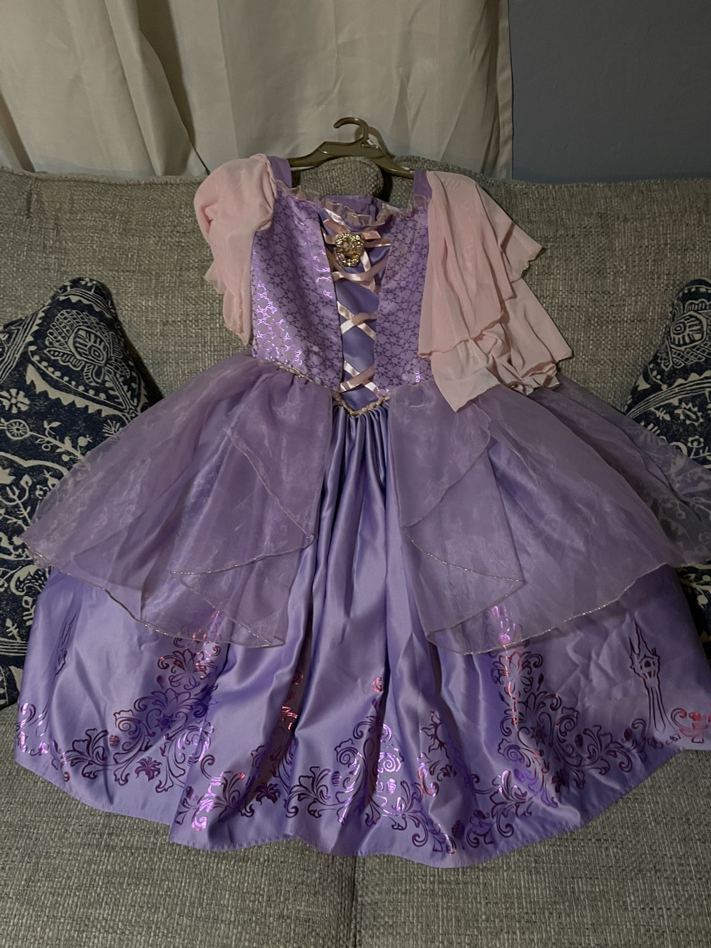 Brand New Disney Rapunzel Dress Size M 7/8