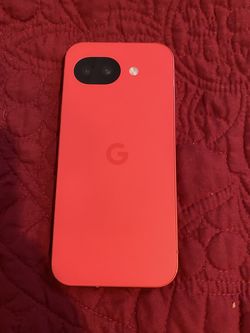 Google Pixel 9a pink (peony) color, used