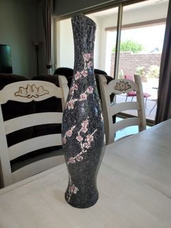 Glass mosaic flower vase