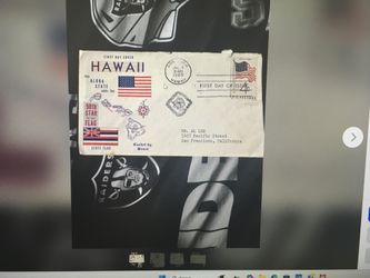 A Vintage Hawaii First Day Of Issue History Mail Cover 
