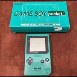 Green Gameboy Pocket With Box 