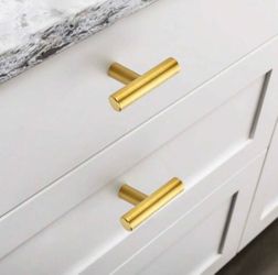 Door knobs. Handle Drawer Pull Gold set of 6