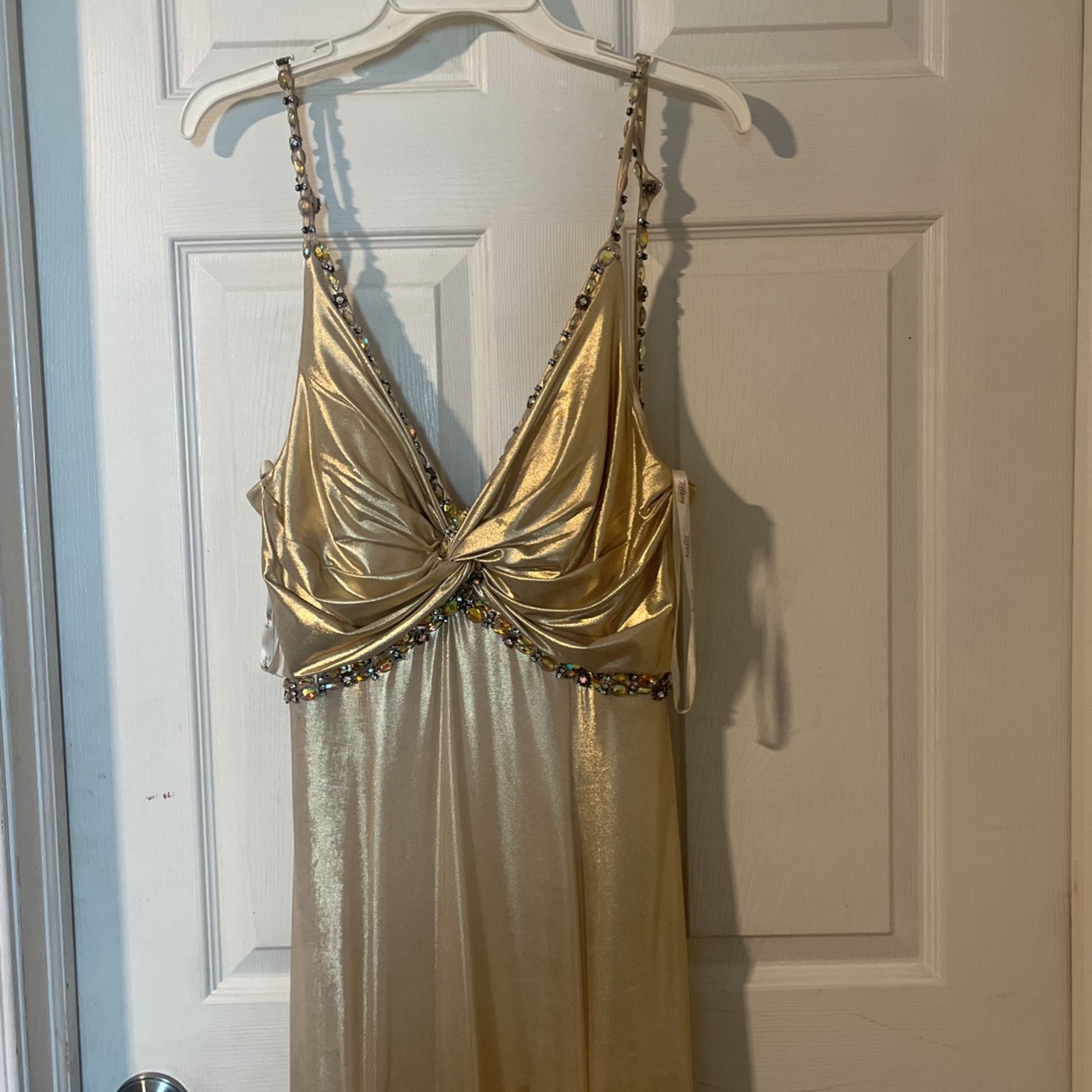 gold liquid dress Intimately Free People Liquid Metal Gold Backless Dress (XS) – The Thrifty  Hippy main image 1