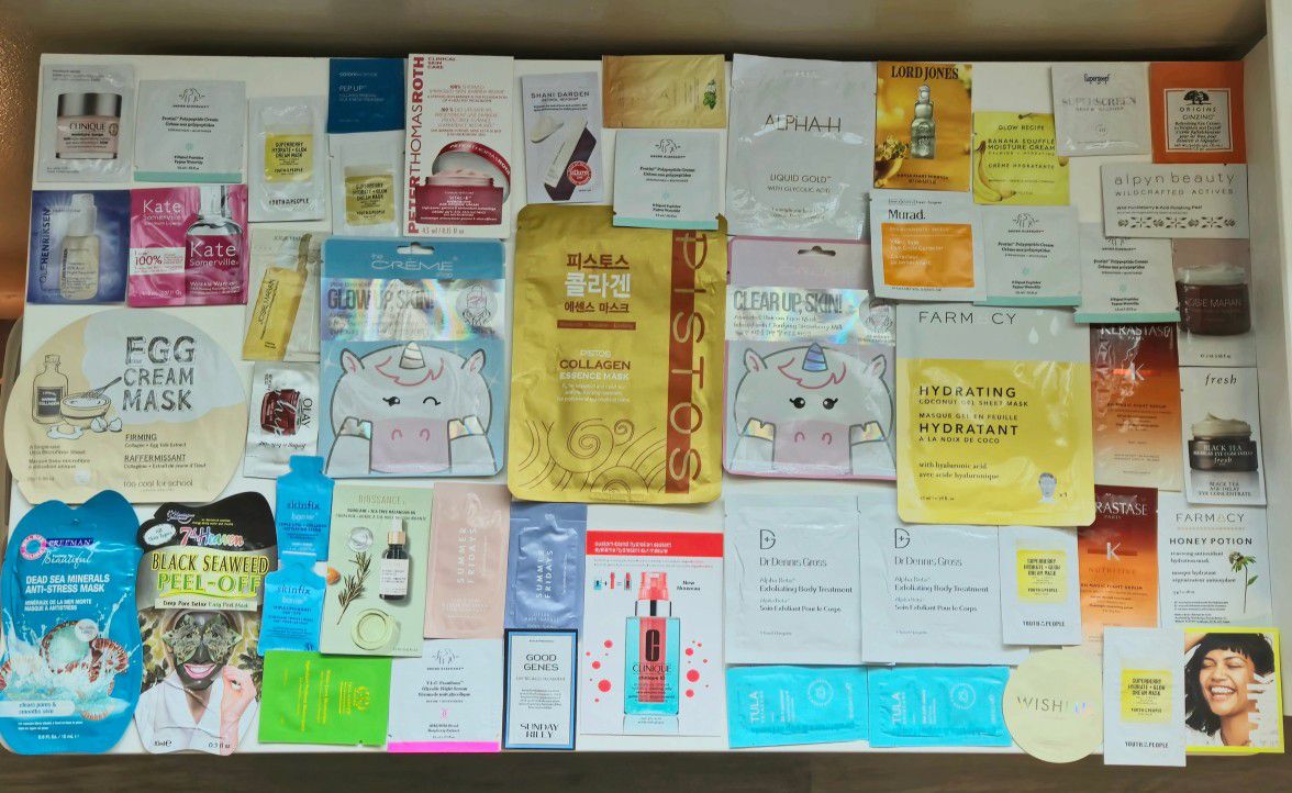 Beauty Samples Lot of 51 Skincare + Haircare