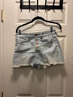 Light Wash Denim Cut-Off Shorts