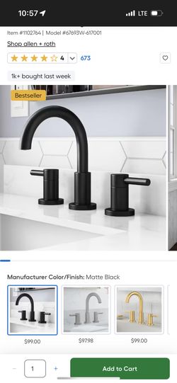 Black Allen And Roth Faucet 