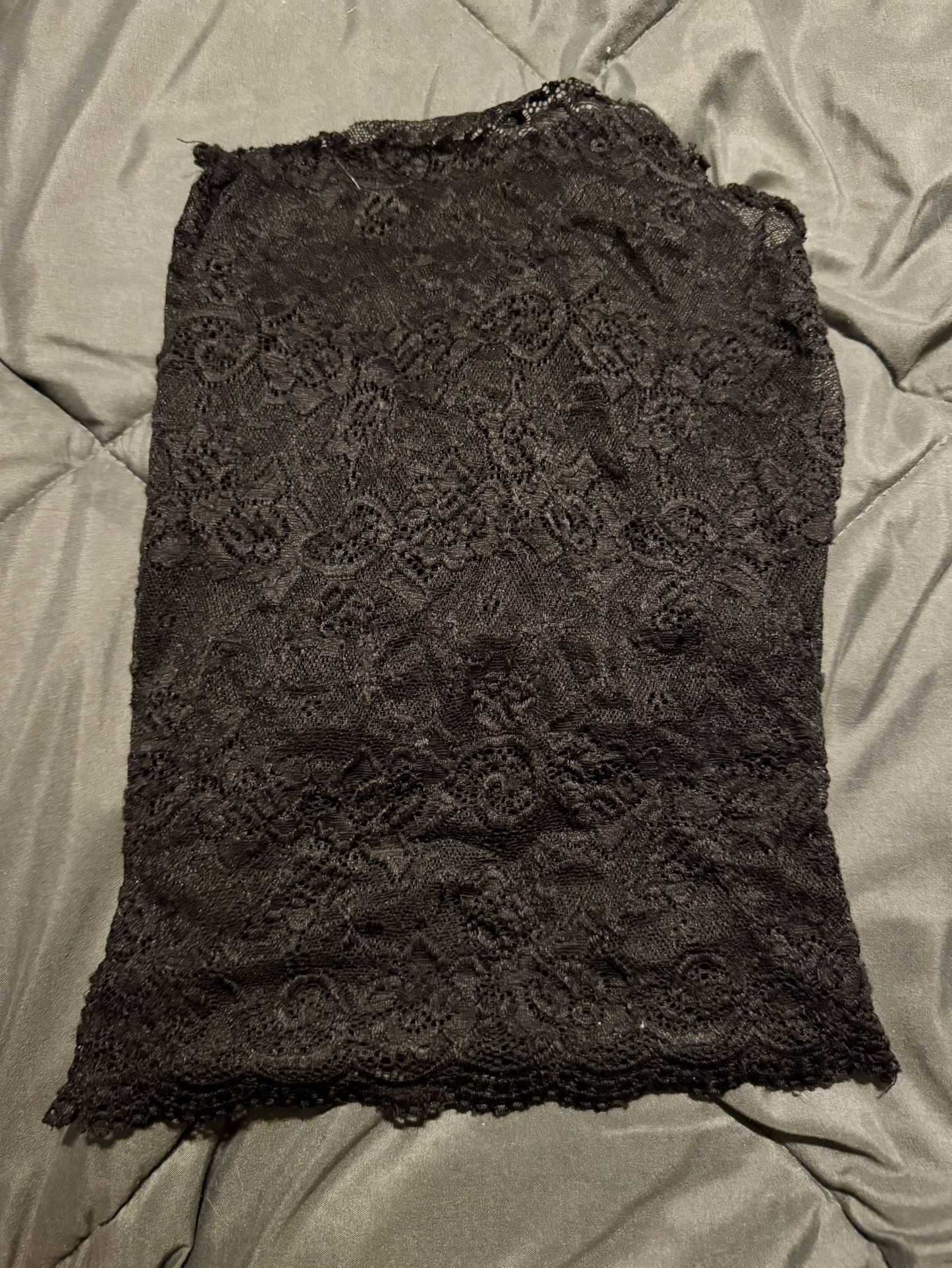 Small Black Lace Gaiter/ Face Cover