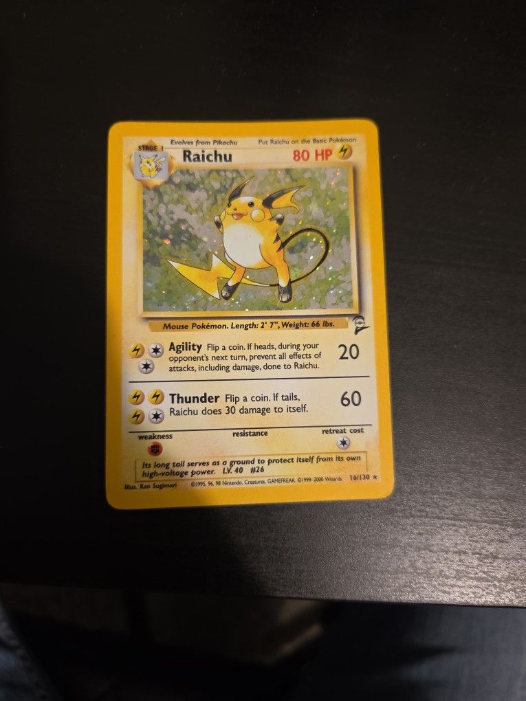 Raichu Holographic Pokémon Card