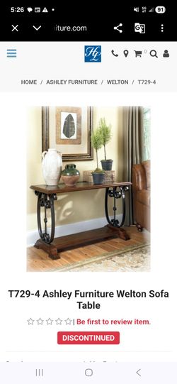 Ashley furniture Welton sofa/console table