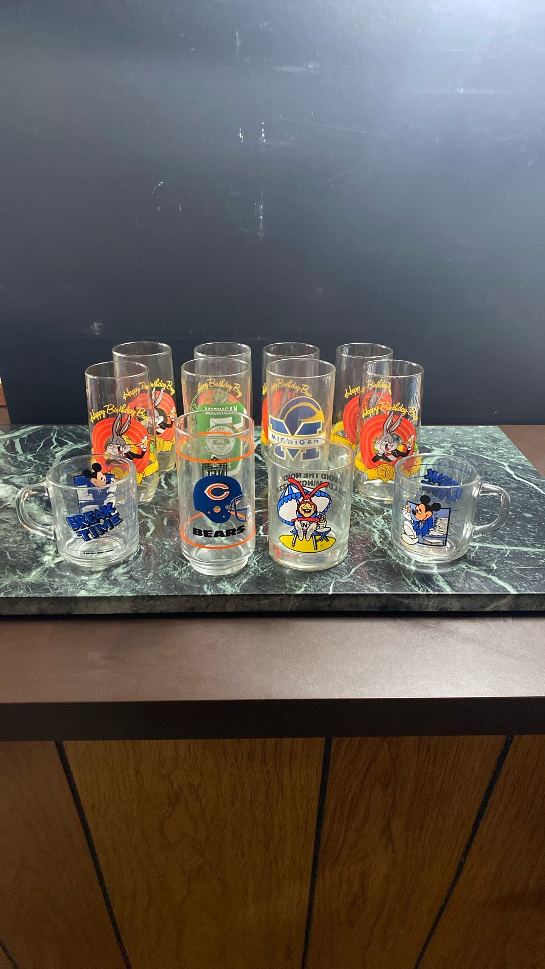 Lot Of 12 OLD Disney/BugsBunny/MSU-UOFM/BEARS/ DOMINOS NOID, GLASSES! $75 OBO