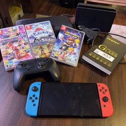 Nintendo Switch OLED Bundle - Games And Pro Controller
