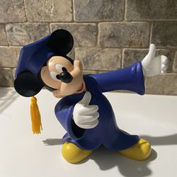 1999 Walt Disney Mickey mouse Graduation Picture frame Holder-Resin Statue