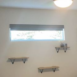 Three Wood Floating Shelves