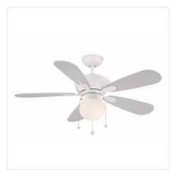 Ceiling Fan With Light, LED, 3 Speed, Colored Stars Projecting On Ceiling, Dual Install 44 In White
