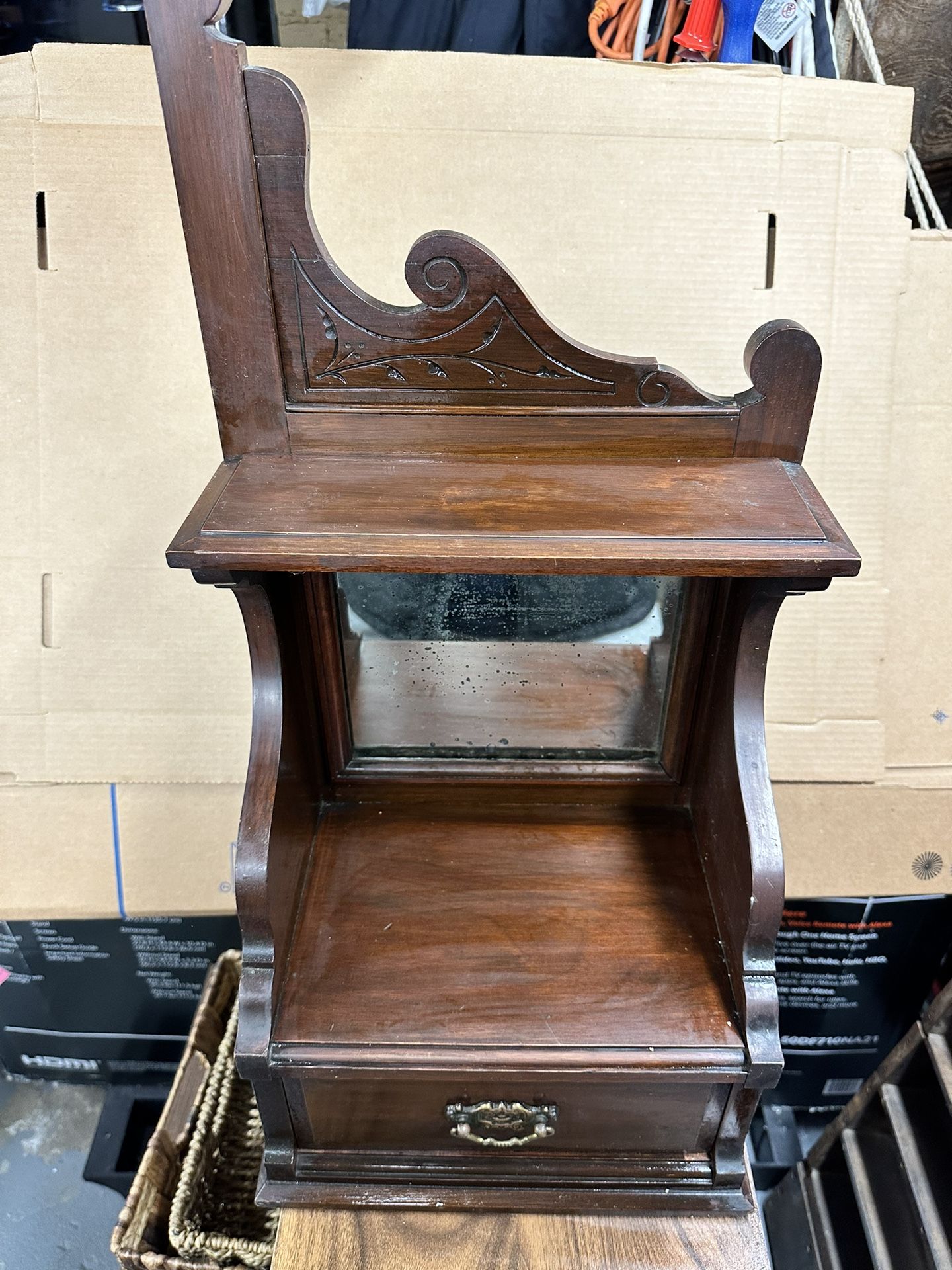 Antique Mirror Dresser Top