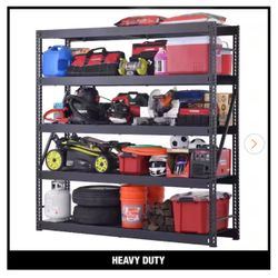  New in box - Husky 5-Tier Industrial Duty Steel Freestanding Garage Storage Shelving Unit in Black (90 in. W x 90 in. H x 24 in. D)