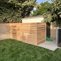 AC, Pump, Pool Equipment Screens. Planter Boxes