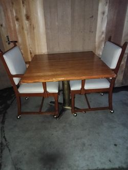 Solid Wood Table And 4 Chairs