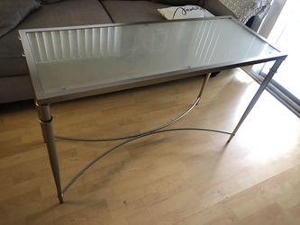 Silver glass sofa table