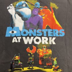Monster Inc At Work Modern Boot AOP T-Shirt - Size Large