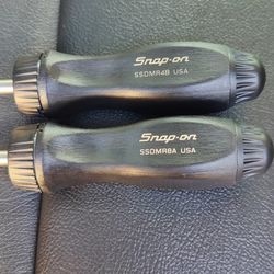 2 Snap on Ratchet Screwdrivers 8" & 4"