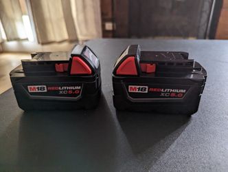 Milwaukee M18 Red Lithium XC 5.0 batteries