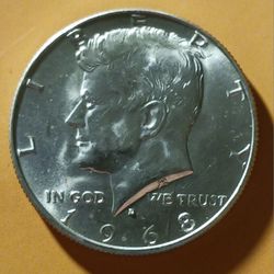 Uncirculated 1968 D Kennedy Half Dollar 