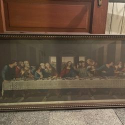 Framed Vintage The Last Supper By Leonardo Da Vinci