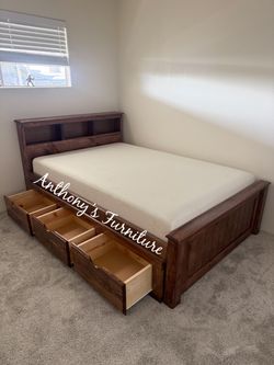New Full Bed And Mattress With Drawers