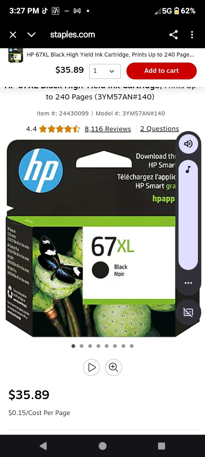 Black Ink Cartridge