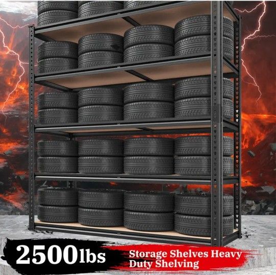 Brand New In Box Heavy Duty 5 Tier Garage Shelves Holds Upto 2500lbs 72"×20"×40"