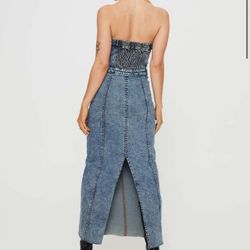 DENIM MAXI DRESS BLUE
