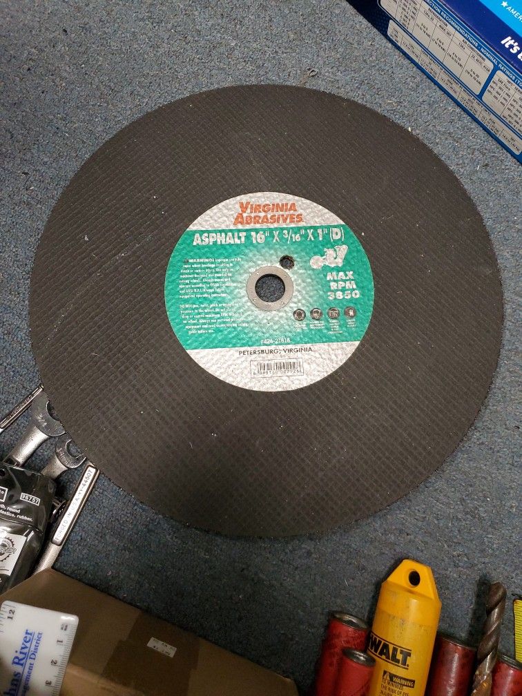 Asphalt cutting blades 16 x 3/16"  x1"