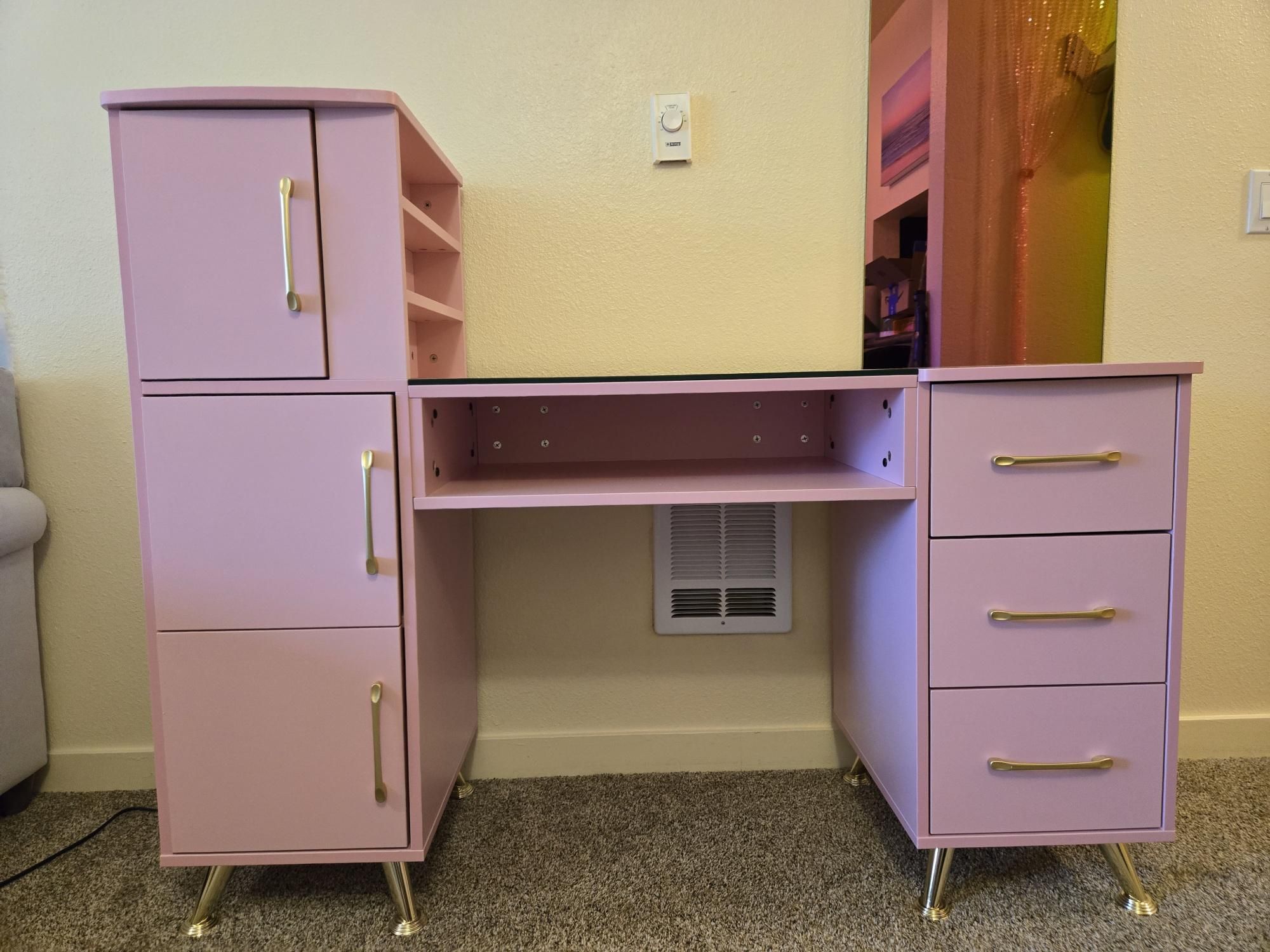 Pink Computer/Vanity Desk