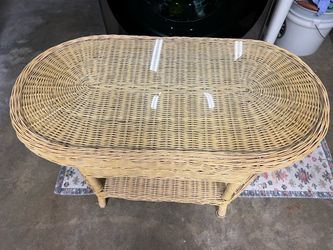 Vintage Rattan Coffee Table