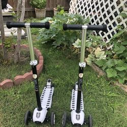 $20 YBike GLX Pro 3 wheel kick scooter Black/White 5-9 yr old $20  Firm