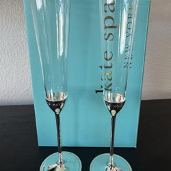 Kate Spade To Have And To Hold Champagne Toasting Flutes - Never Used 