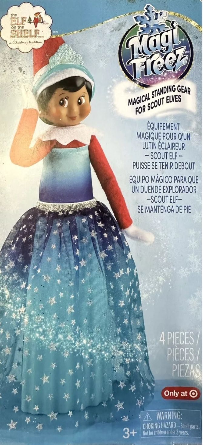 Elf On The Shelf Magi Freez Magical Standing Gear Tiara Ball Gown Scout Elves