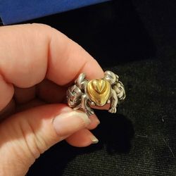 Saint By Sarah Jane 18K Sterling Frog Ring (A90)