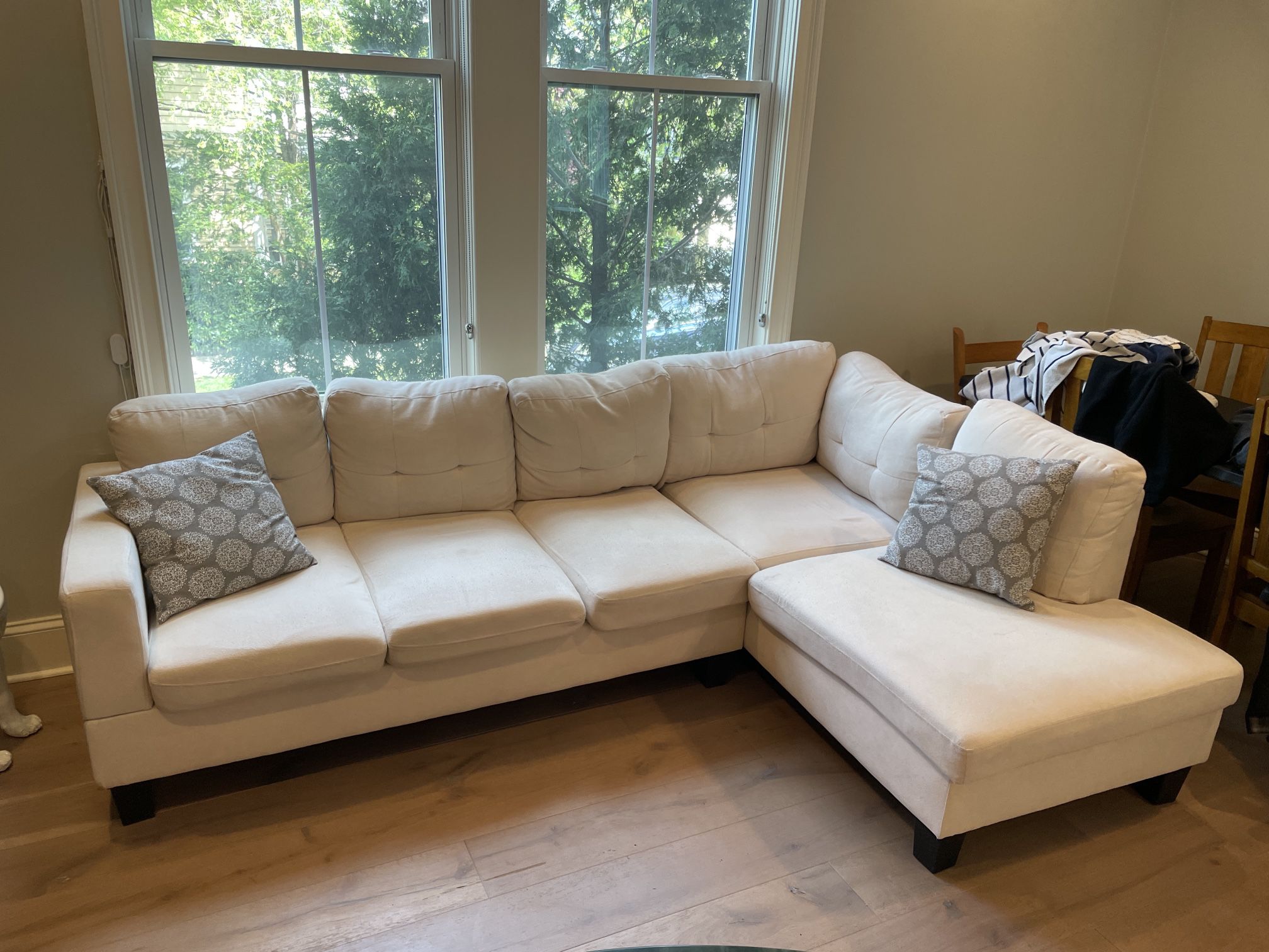 2-Piece Upholstered Sectional Couch