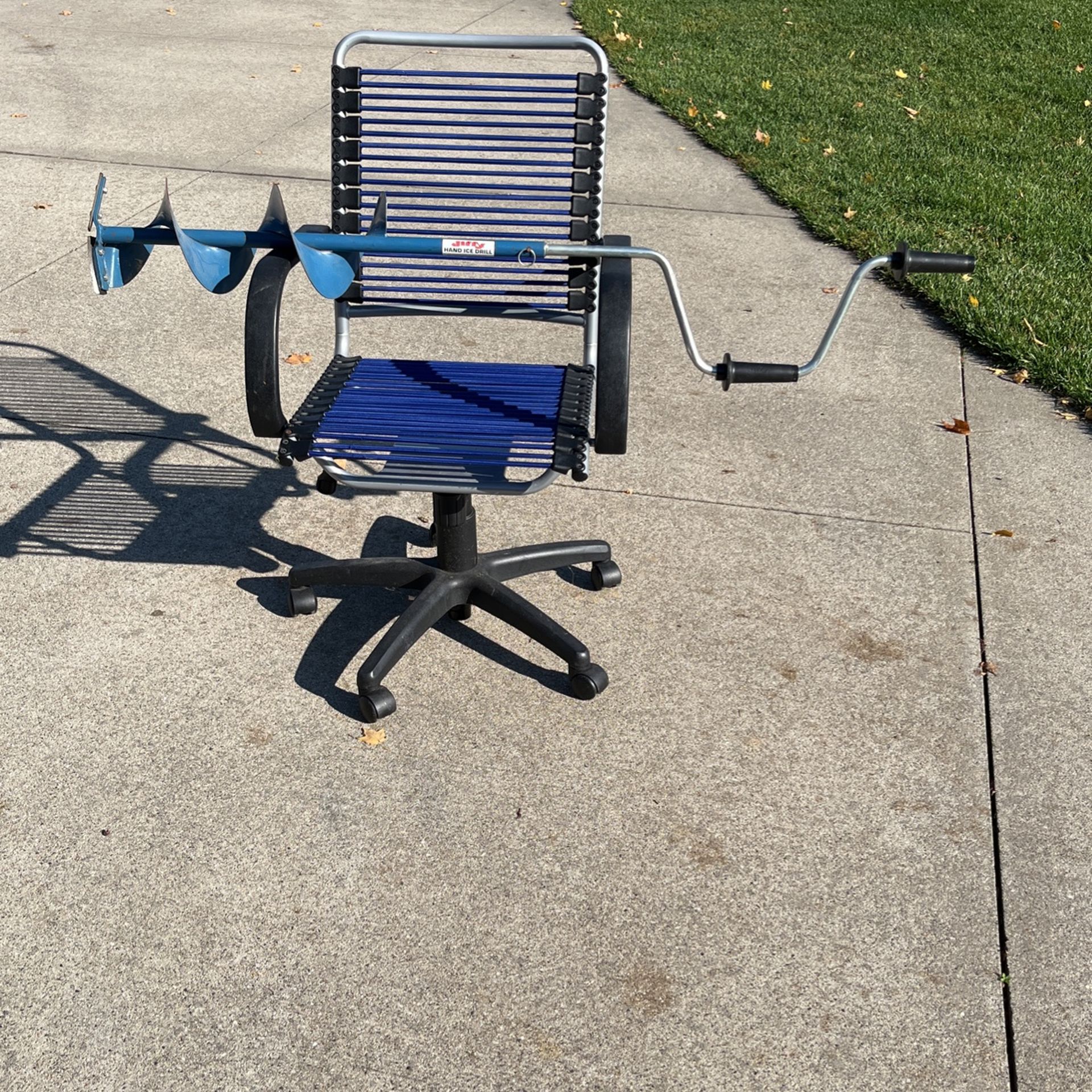 Jiffy Hand Ice Drill Auger 8” Bit 60” Long Overall