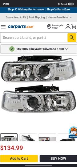 Chevy Silverado head lamps