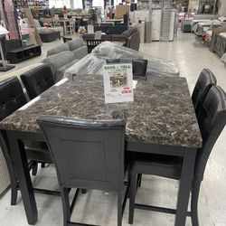 7pc Counter Height Dining Table 