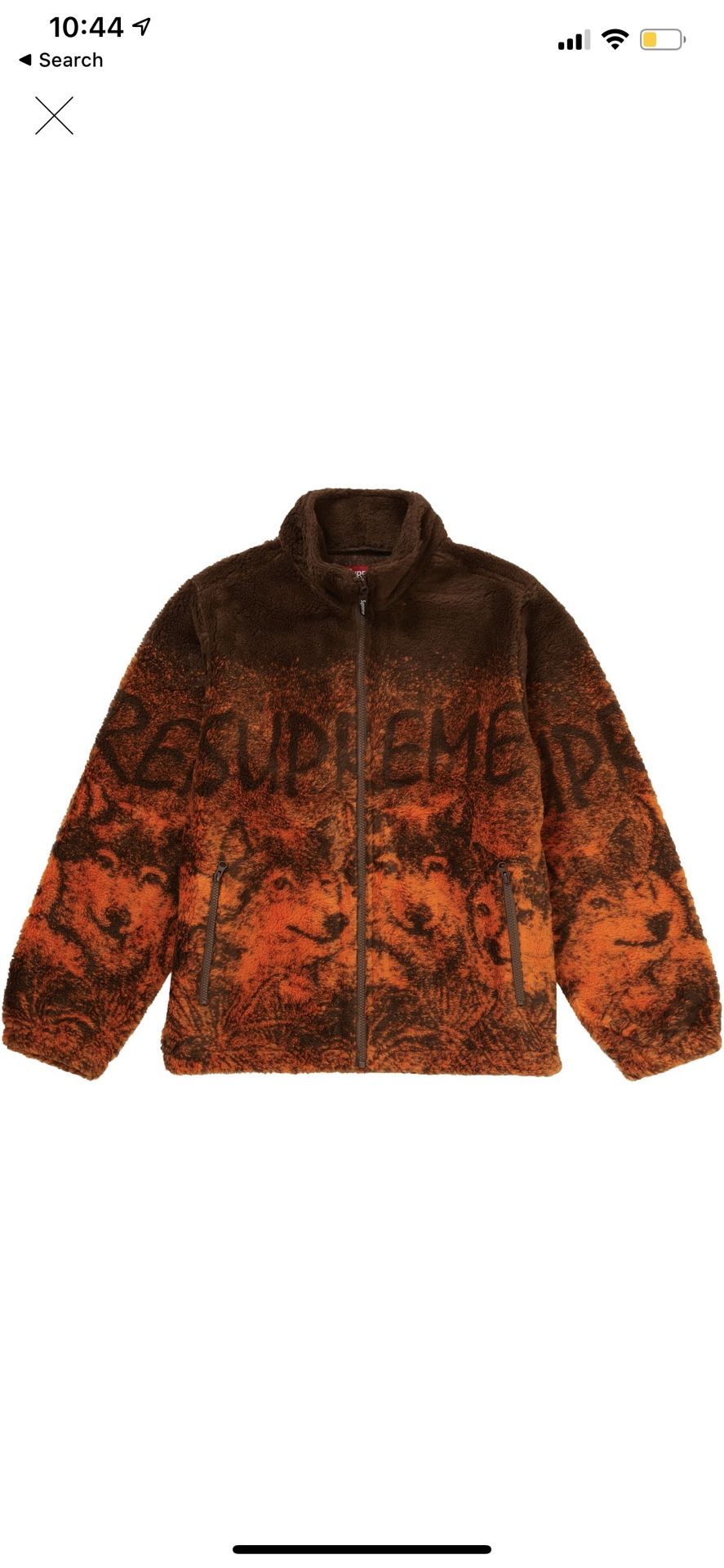 Supreme Wolf Fleece Jacket Sz. XL