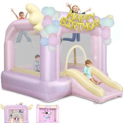 Inflatable Celebration White Bounce House for Kids