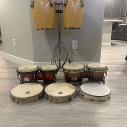 Bongos, Conga Drums and Tambourines
