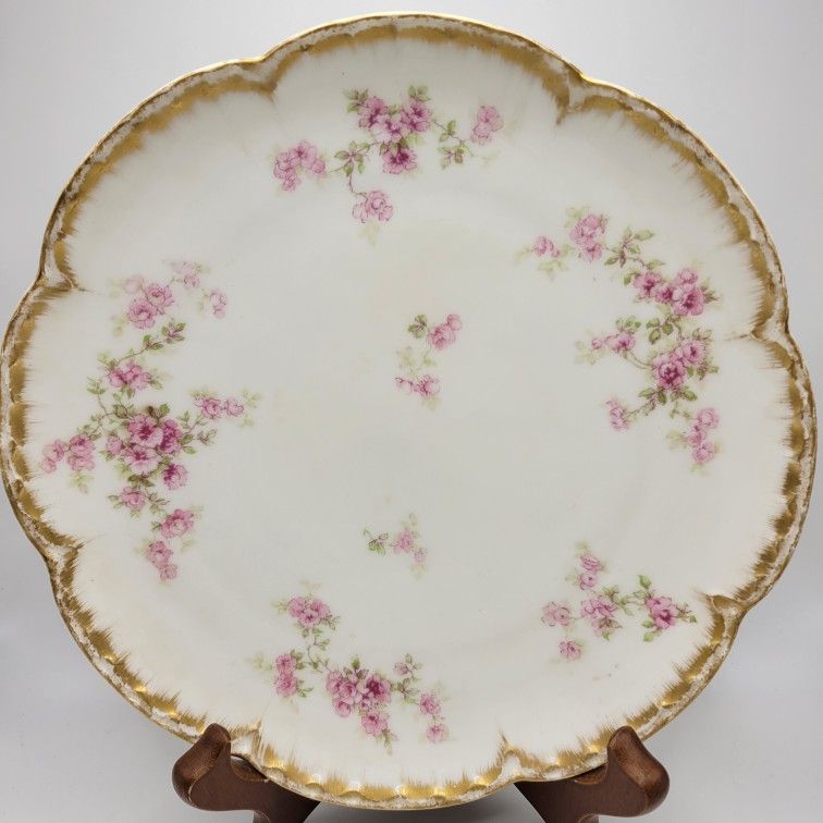 Vintage Single Haviland Salad Plate 7.5" Pink Wild Roses Schleiger 29-K