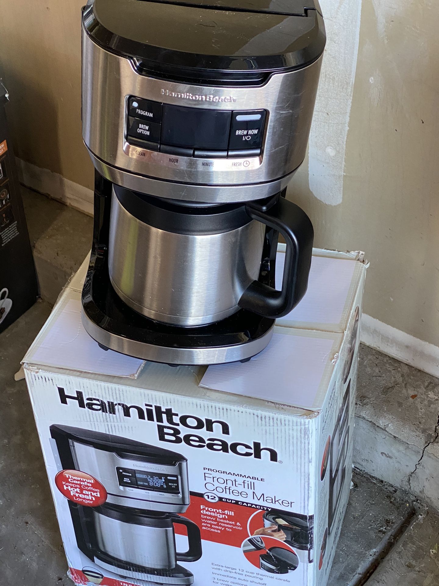 12 cup Hamilton Beach Front Fill Stainless Coffee Maker, Thermal