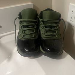 jordan 11 olive green size 10