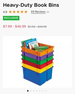 Beautiful and sturdy bins for homeschooling